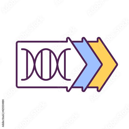 Next stage of covid RGB color icon. Corona virus becoming more powerful and can not be treated so easily. Fighting with world pandemia. Isolated vector illustration