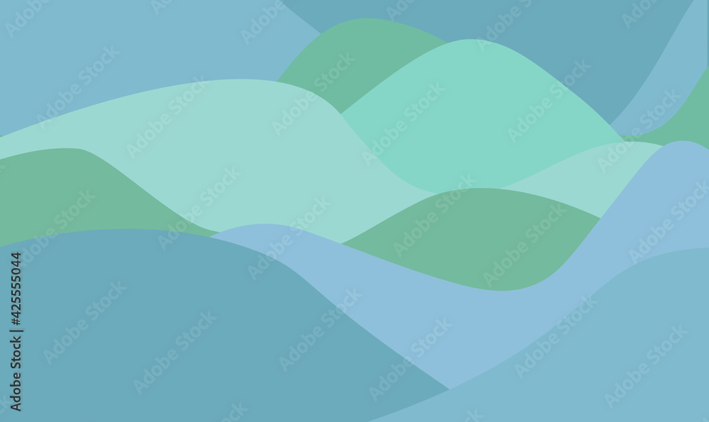 Obraz premium illustration of an background with waves in pastel colors