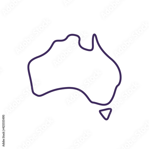 Australia covid variant RGB color icon. Corona virus mutation for spreading faster around worlds. Fighting dangerous disease pandemia. Isolated vector illustration