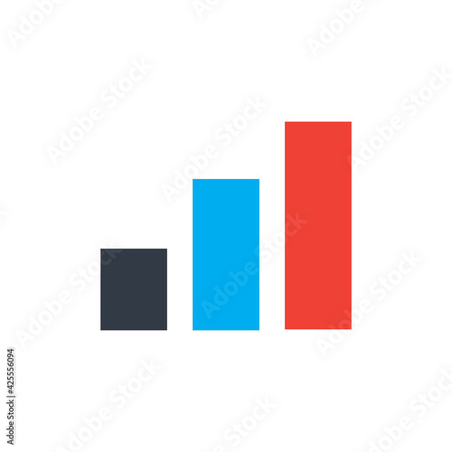 Graph Icon in trendy flat s...