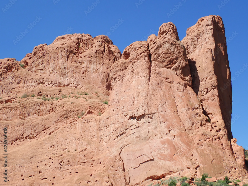 Red Geological formations in the desert sunshine Red Geological formations in the desert sunshine
