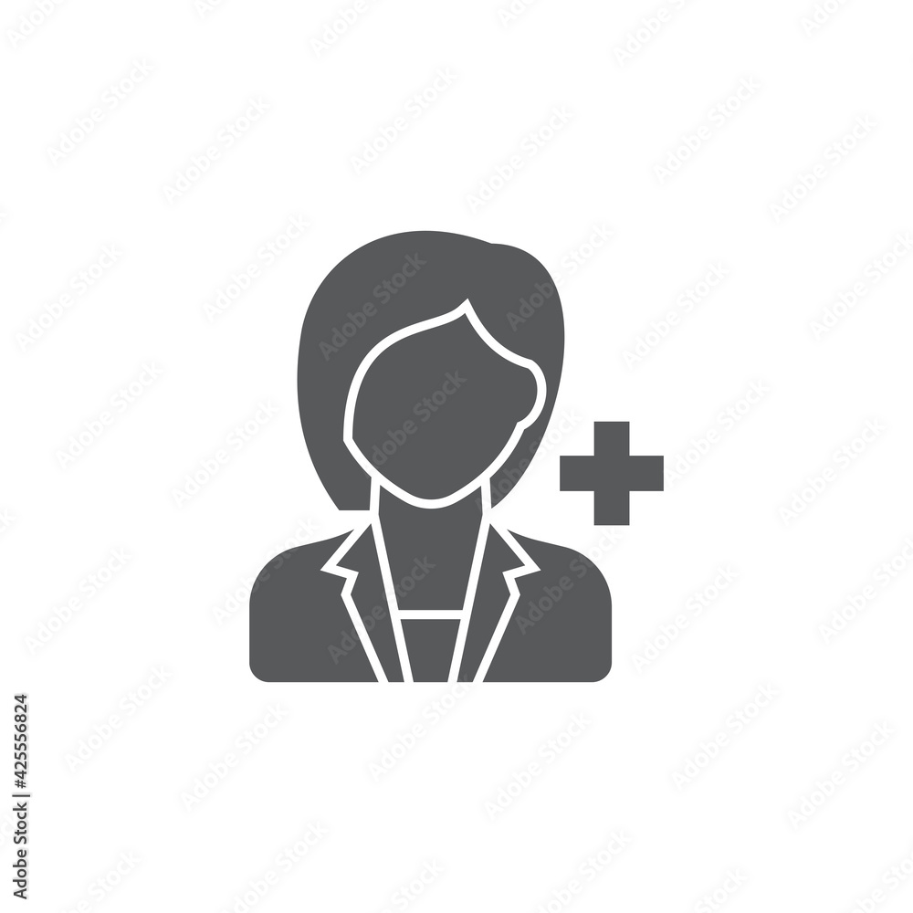Doctor Consultation Icon. Flat Design. Isolated.