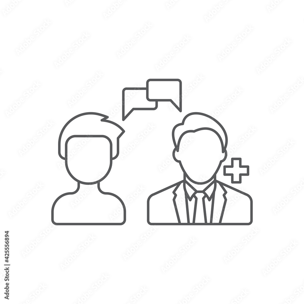 Doctor consultation visit. Medical Consultation between doctor and his patient at desk. Doctor and patient dialog. Doctor consultation visit. Medical Consultation between doctor and his patient at desk. Doctor and patient dialog.