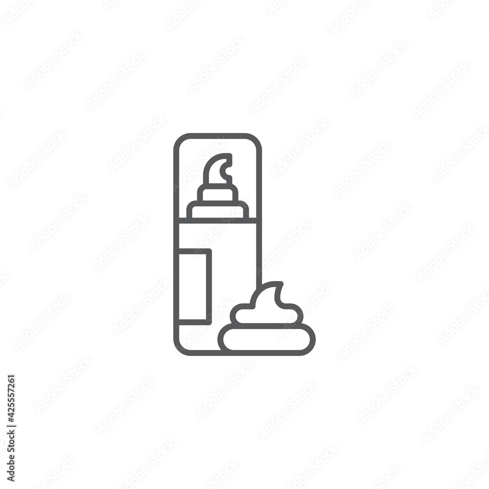 Shaving gel foam icon isolated on color background. Shaving cream. Vintage style drawing. Shaving gel foam icon isolated on color background. Shaving cream. Vintage style drawing.