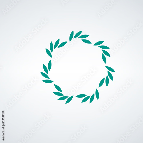 Floral leaves wreath Icon V...