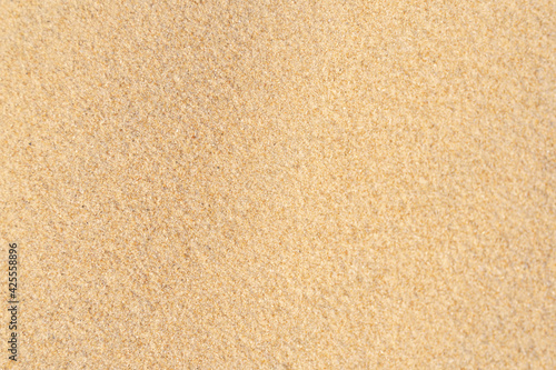 Sand texture background on the beach. Light beige sea sand texture pattern.
