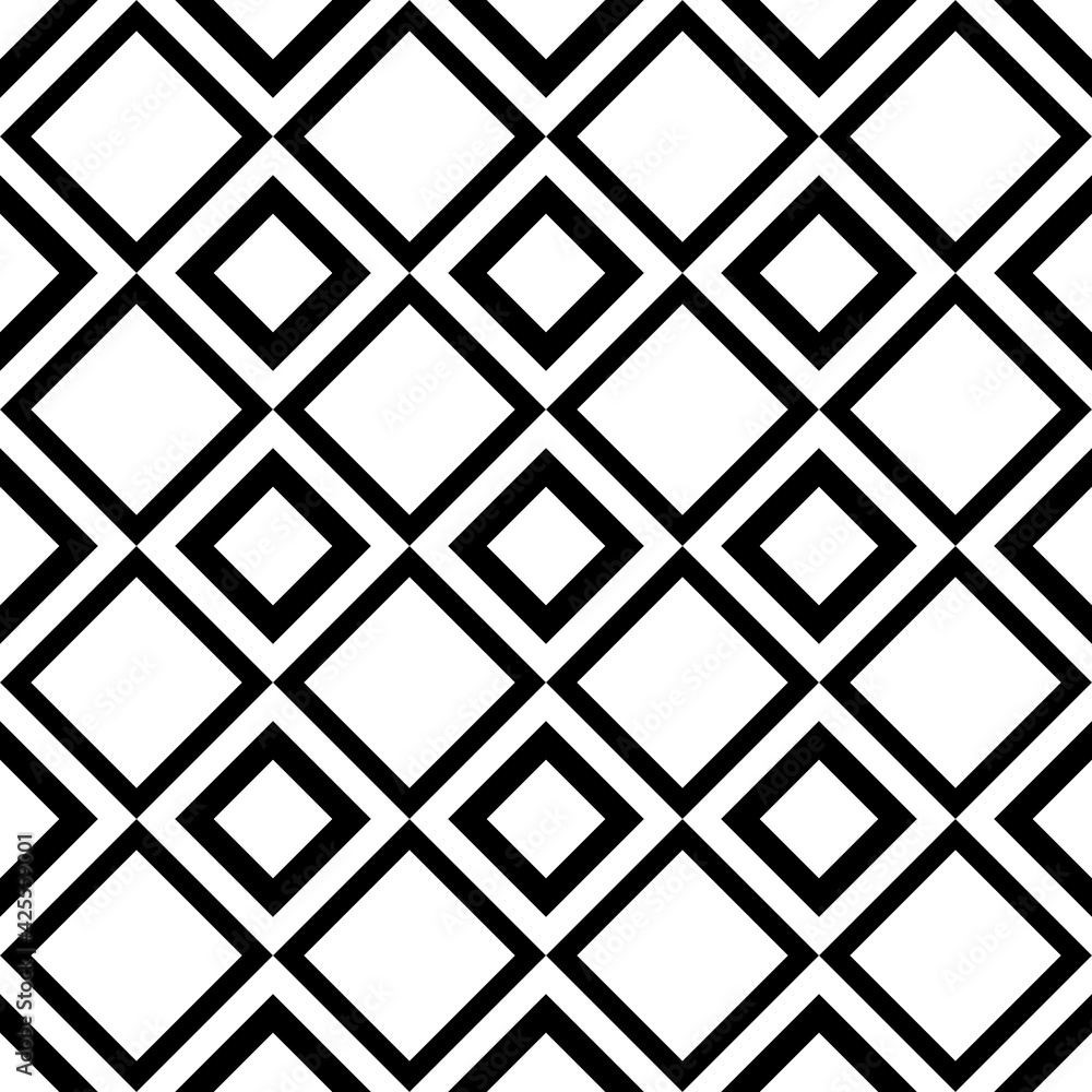 Black rhombuses decorative pattern. Double same shape in vector. Black rhombuses decorative pattern. Double same shape in vector.