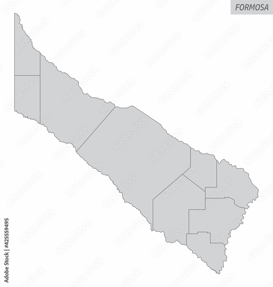 Fototapeta premium Formosa province administrative map