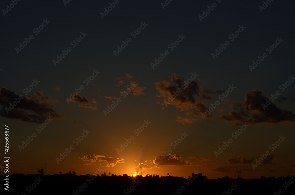 Fototapeta premium time lapse sunset