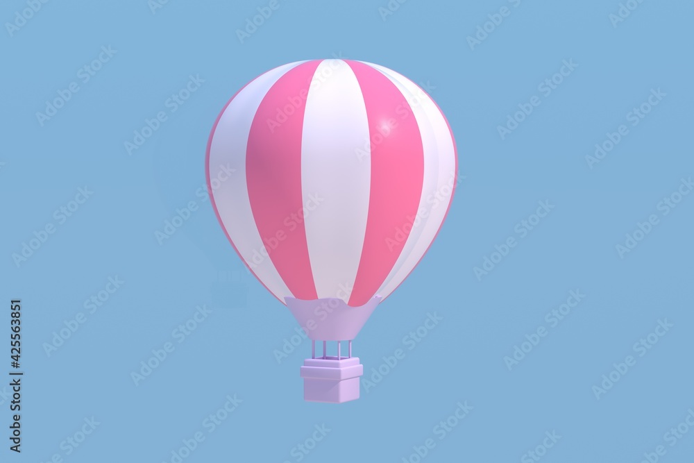 Fototapeta premium 3D rendering hot air balloon
