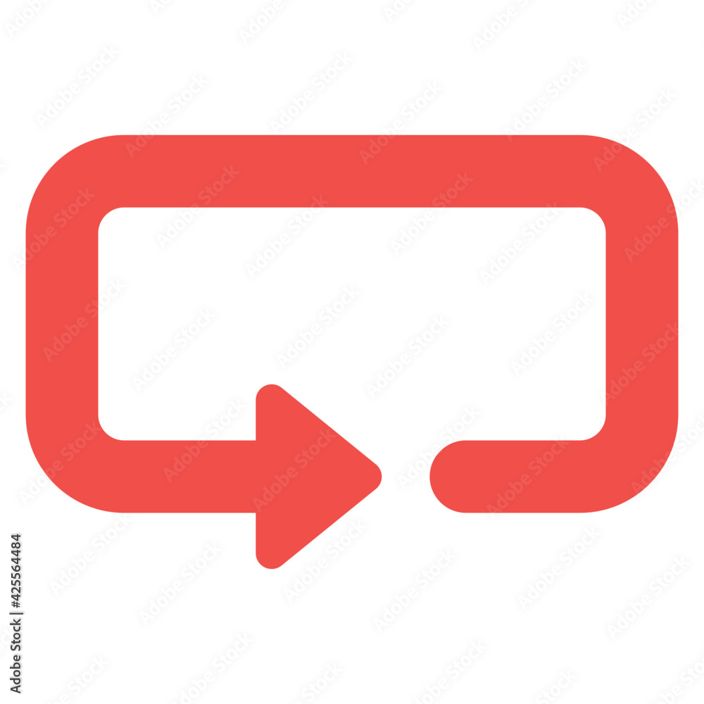 Flat design vector of loop arrow Flat design vector of loop arrow