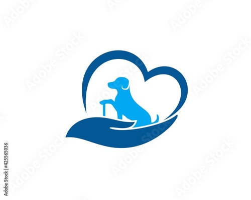 senior dog care logo