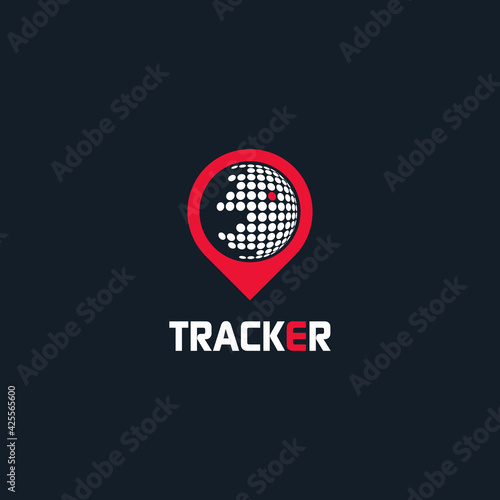 tracker logo abstract icon flat