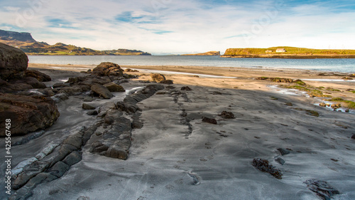 Staffin Bay on Isle of Skye 