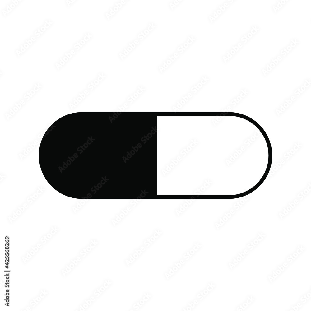 pills icon, medical sign, health tablet, drug symbol. vector illustration - obrazy, fototapety, plakaty 