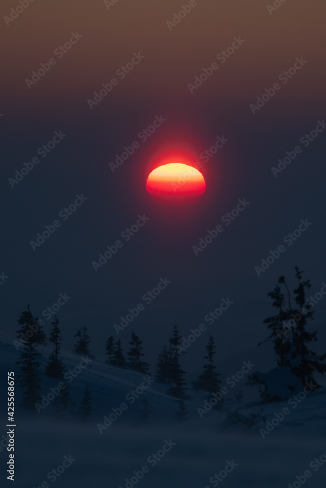 Fototapeta premium sunrise in the mountains