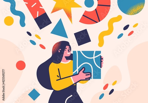 Flat style business people illustration. Coworkers characters communication. Casual business concept vector