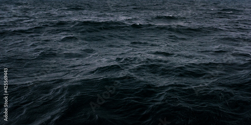 Dark blue sea water surface, Deep ocean and danger