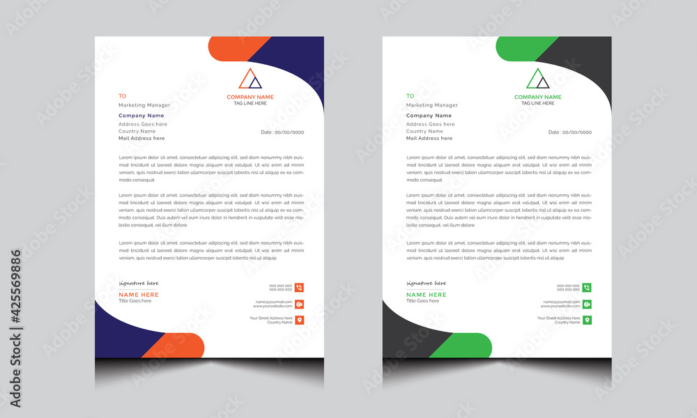 letterhead design corporate letterhead with unique concept 
