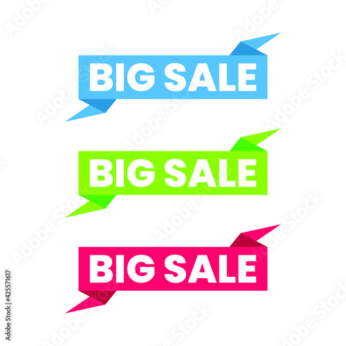 Big Sale Shopping Text Label Design Vector