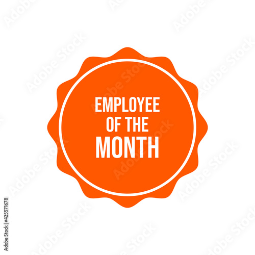 Employee of the month badge icon design vector