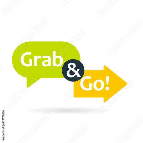 Grab and Go icon. Clipart image isolated on white background