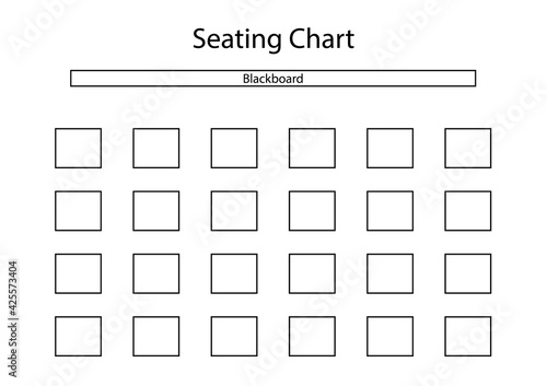 Table Seating Chart template. Clipart image