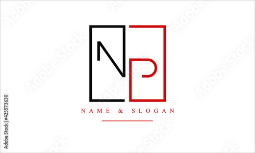 PN, NP, P, N abstract letters logo monogram