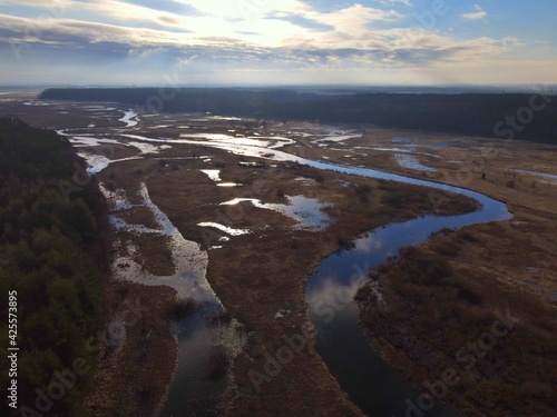 view of the river landscape water aerial