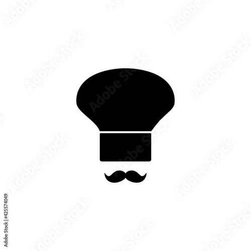 Chef hat icon formed with simple lines