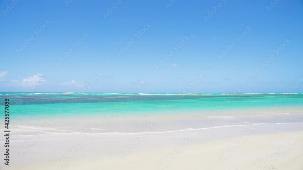 Crystal clear sea wave and empty white sand beach. Crystal clear sea wave and empty white sand beach.