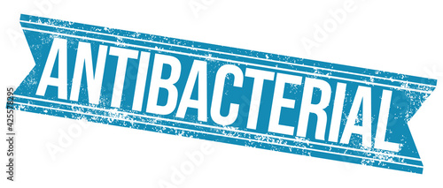 Antibacterial. Grungy Rubber Stamp.