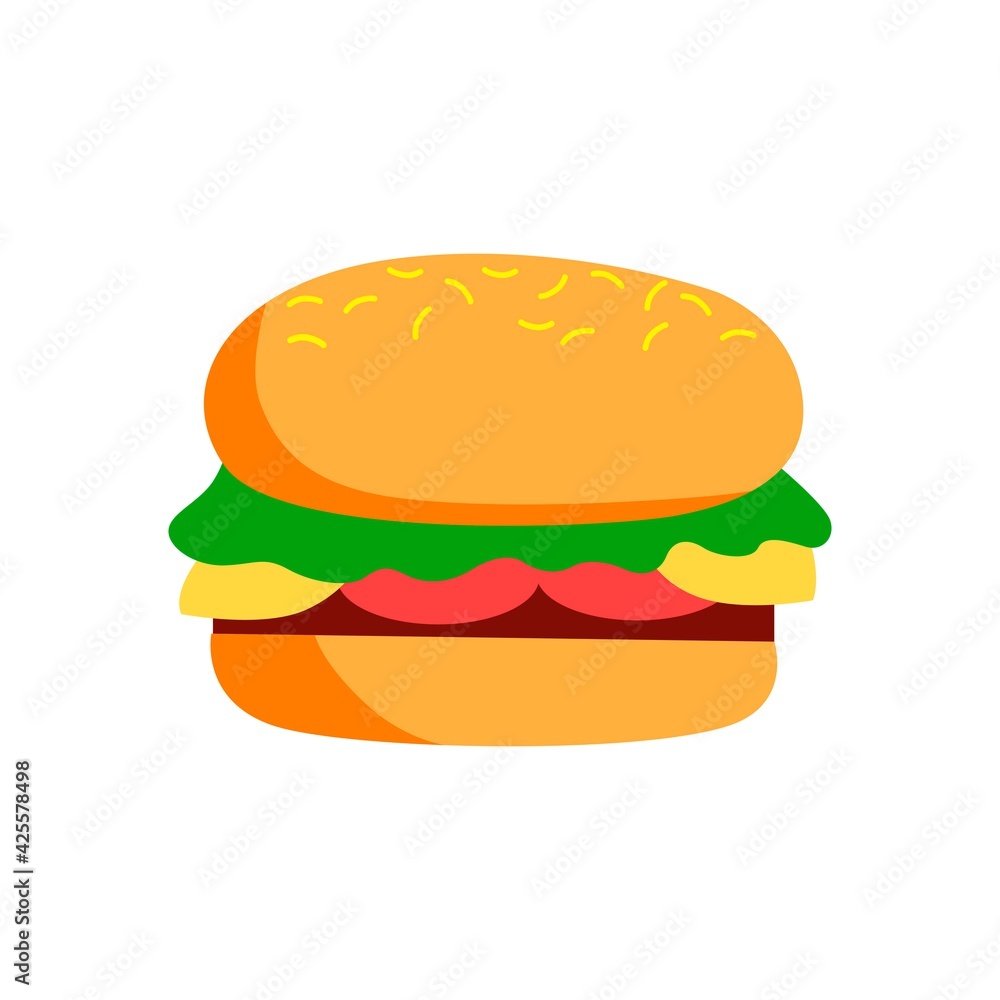 Cartoon cheeseburger. Vector sign illustration Cartoon cheeseburger. Vector sign illustration