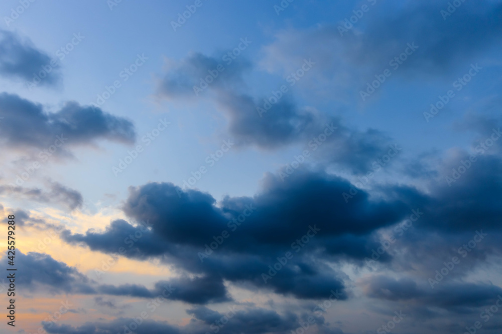 blue sky with clouds