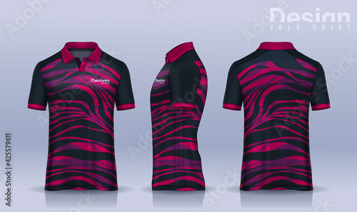 t-shirt polo templates design. uniform front and back view.