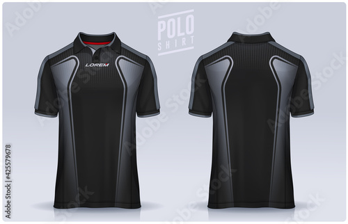 t-shirt polo templates design. uniform front and back view.