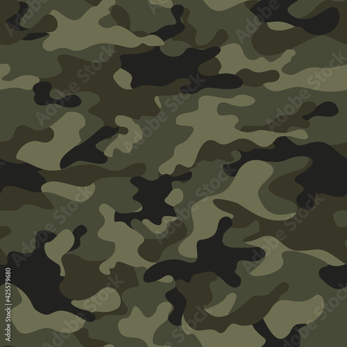 Vector camouflage pattern, army texture vector seamless background.