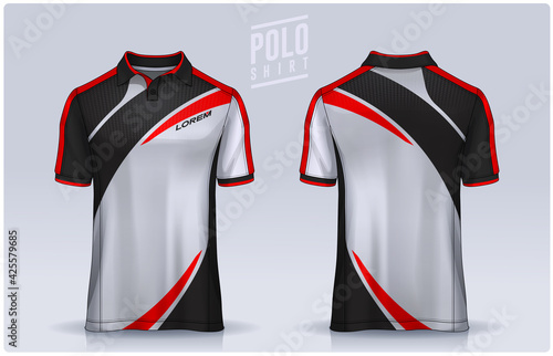 t-shirt polo templates design. uniform front and back view.