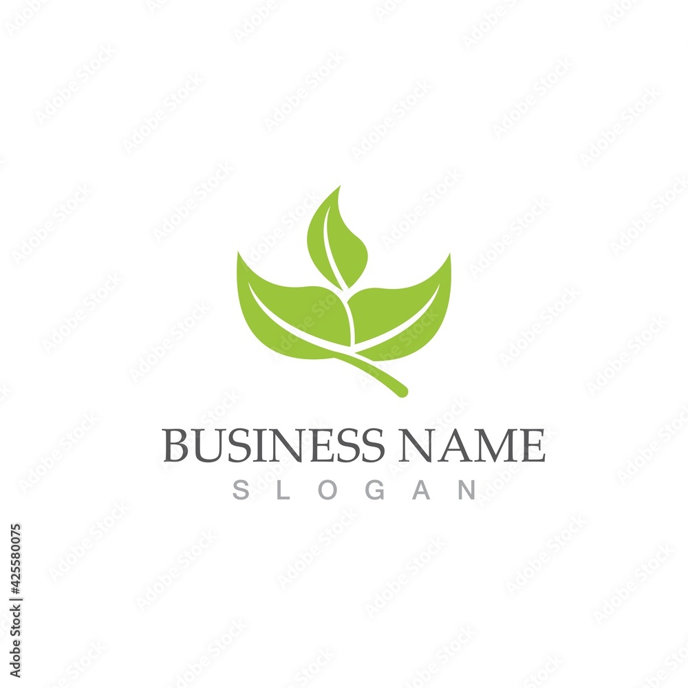 Logos of green Tree leaf ecology Logos of green Tree leaf ecology