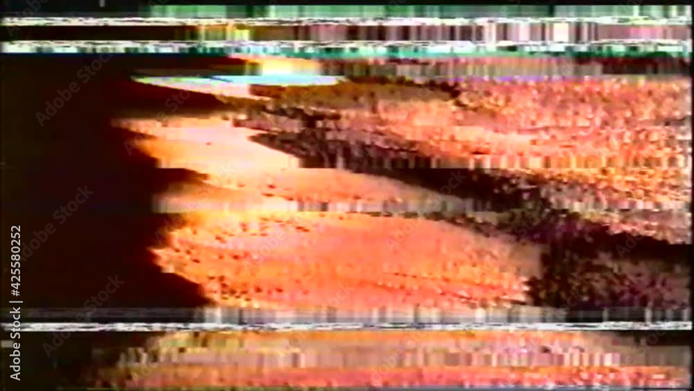 old static vhs tape glitch Stock Video Adobe Stock