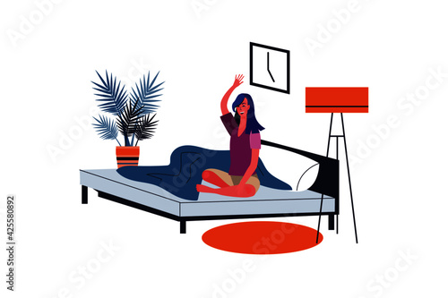 daily activity illustration wakeup 