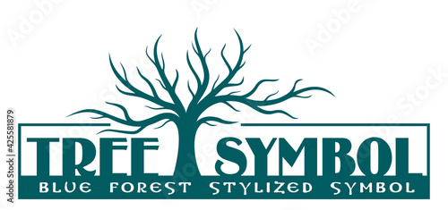 The simbol of a stylized blue tree.