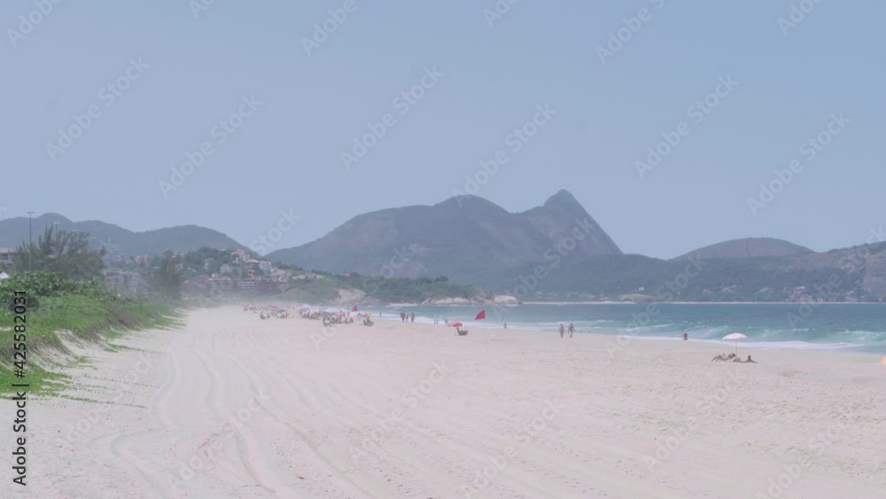 View of Piratininga Beach in Niterói, Rio de Janeiro. Sunny Day.