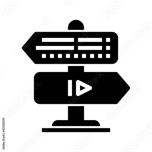 Icon Ads Sign With Style Glyph