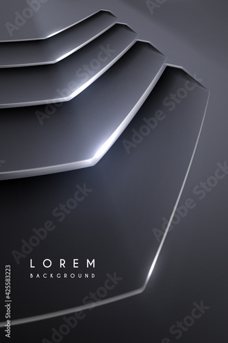 Abstract metal background with technological holes