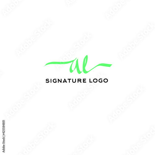 Initial al beauty monogram and elegant logo design