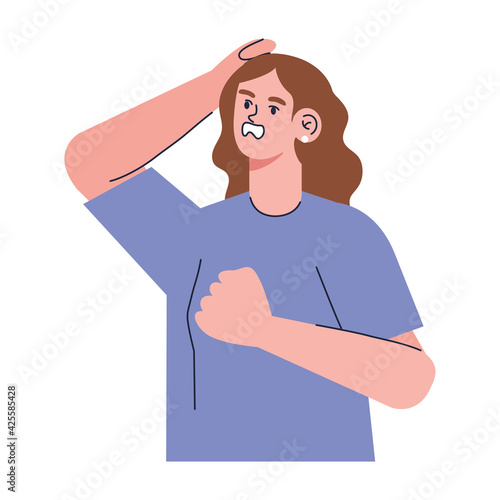 lady with panic