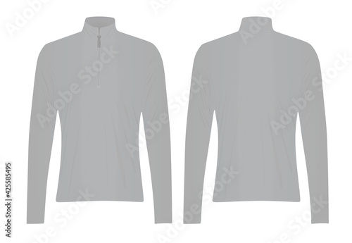 Grey  top sweatshirt. vector illustration 