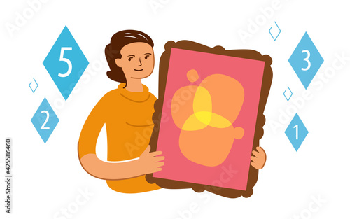 Making of digital crypto art. NFT Non fungible token concept in flat style