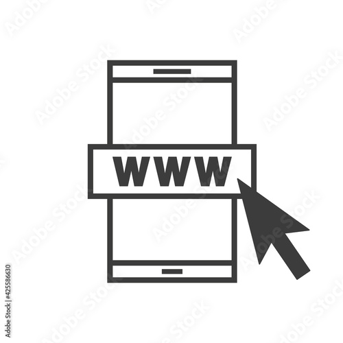 web domain search icon vector illustration